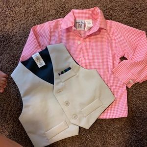 Toddler dress shirt and vest